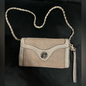 Urban Expressions Raffia & Leather Crossbody